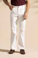 Off White Flare Style Chinos