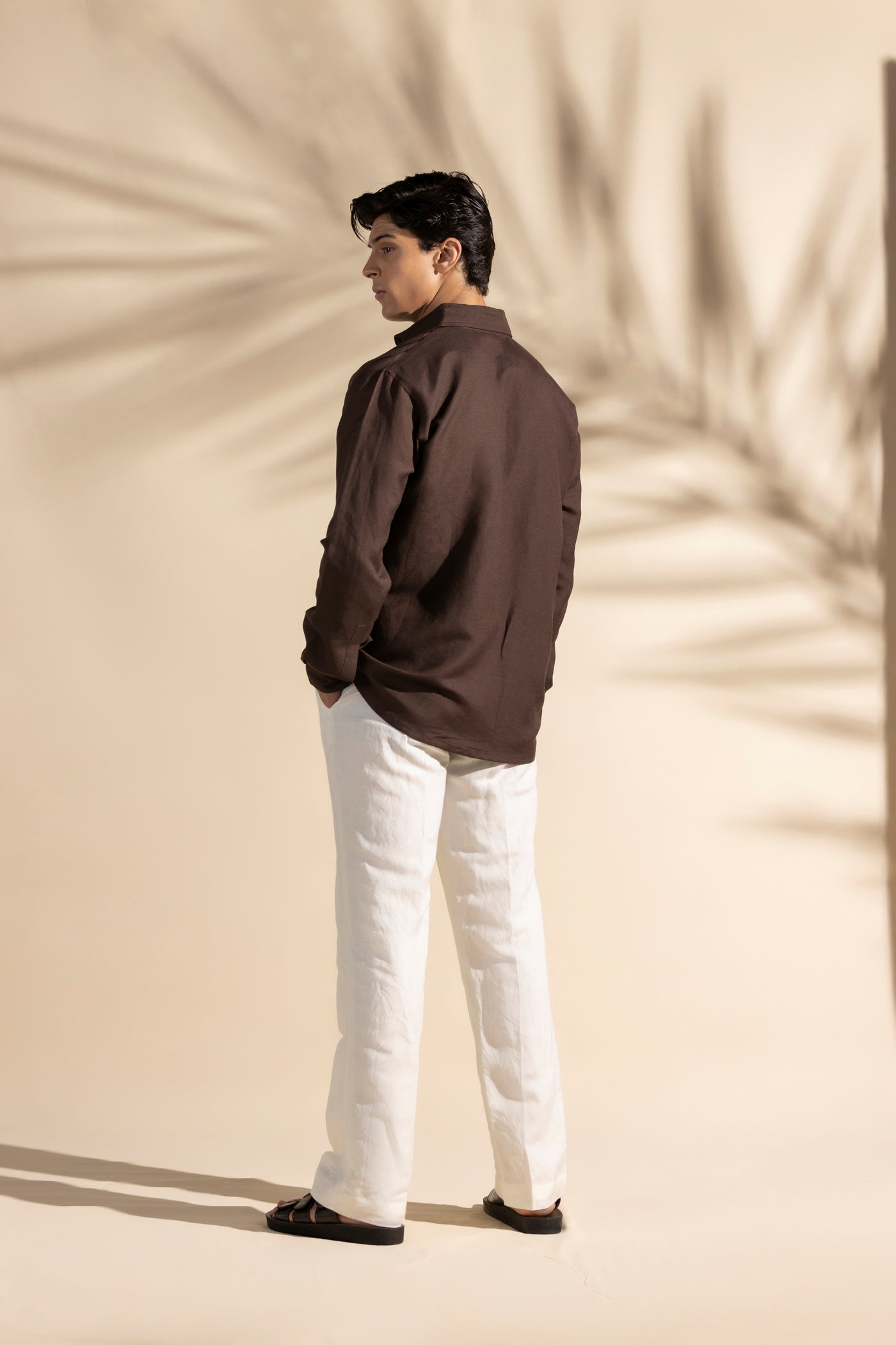 BROWN LINEN SHIRT