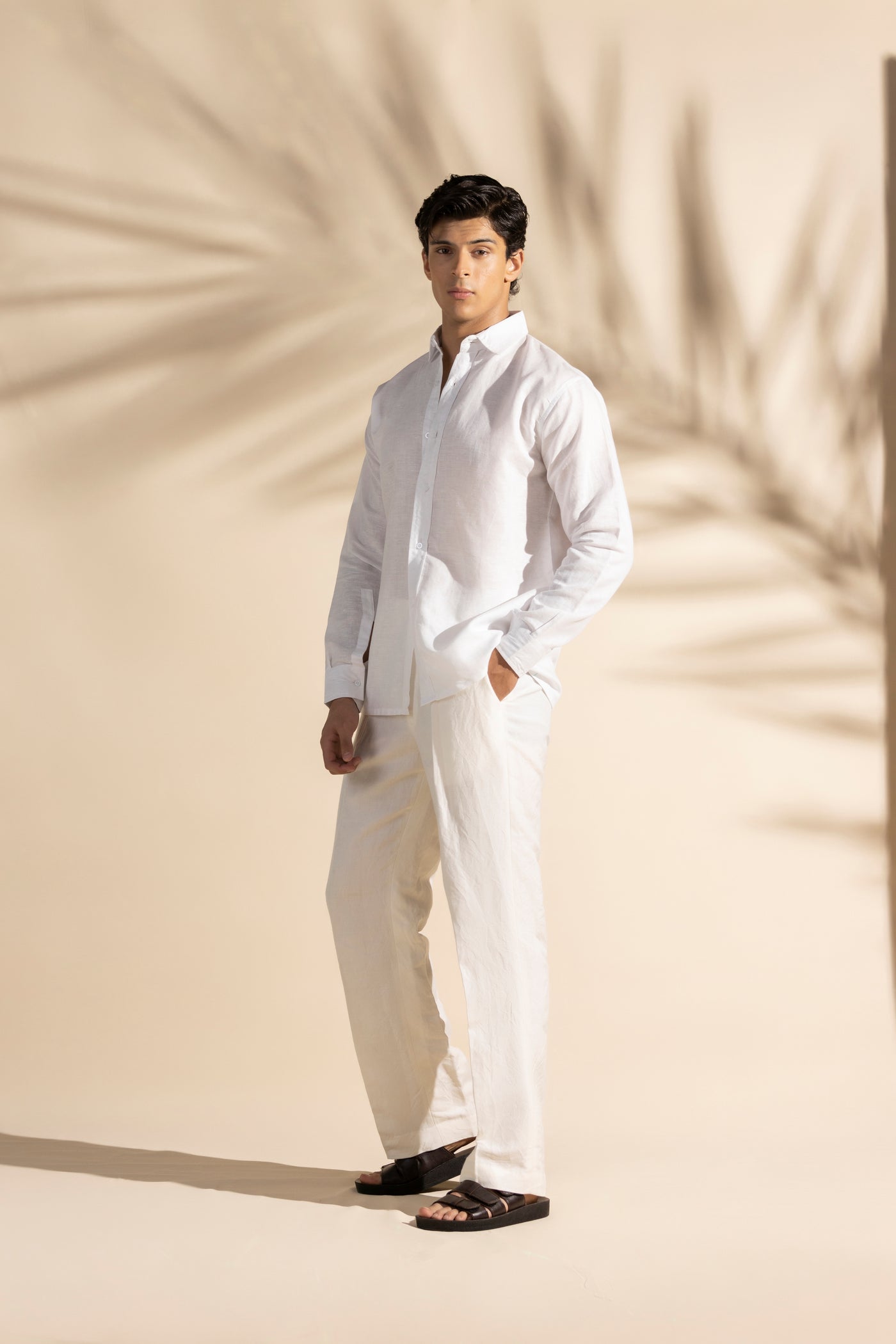 WHITE LINEN SHIRT