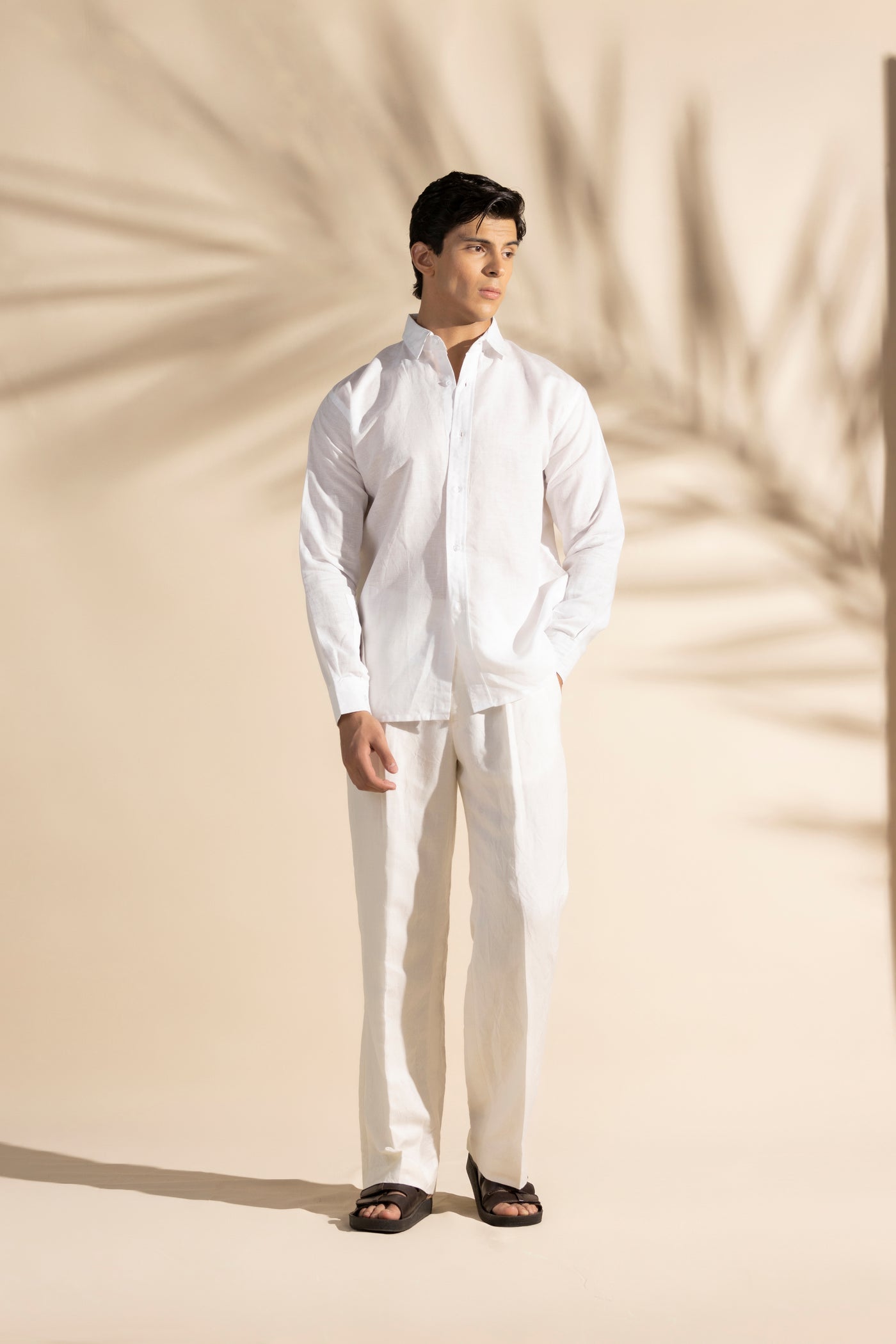 WHITE LINEN SHIRT