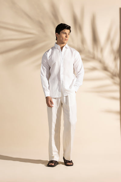WHITE LINEN SHIRT