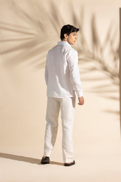 WHITE LINEN SHIRT