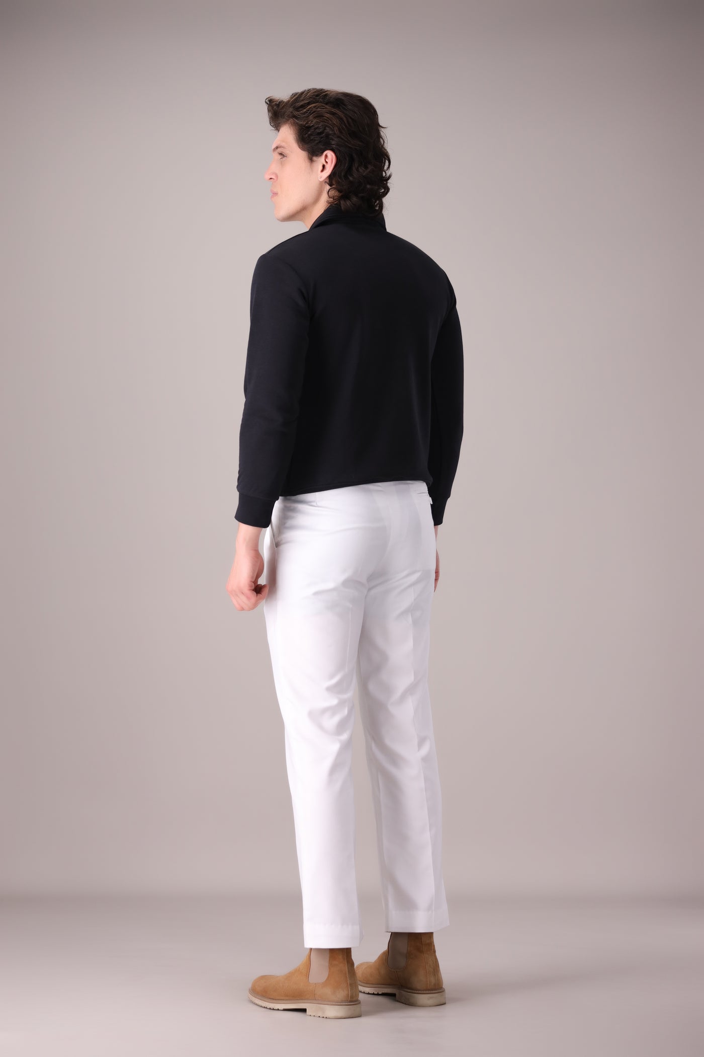 BLACK FULL SLEEVES POLO