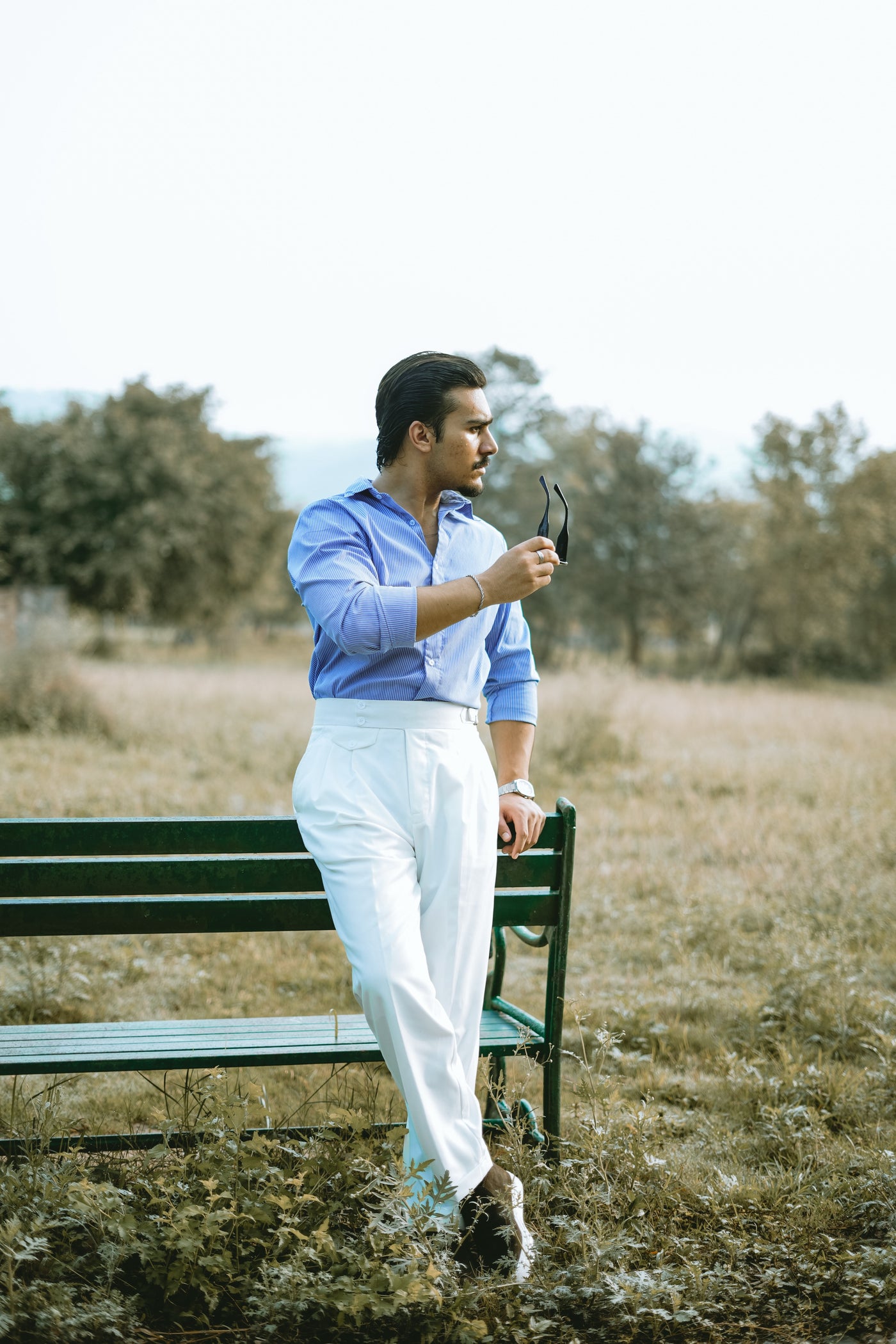BLUE STRIPE SEMI-FORMAL SHIRT