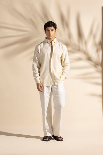 CREAM LINEN SHIRT