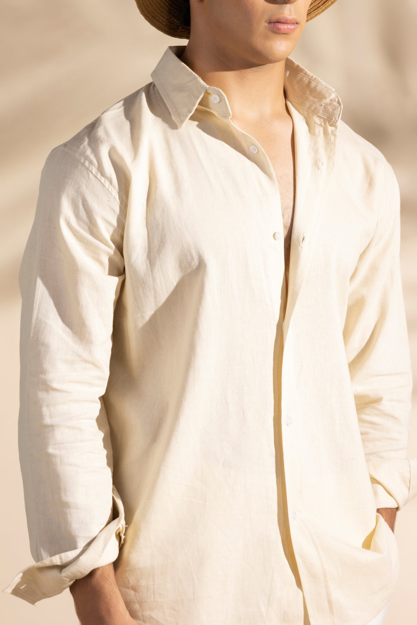 CREAM LINEN SHIRT