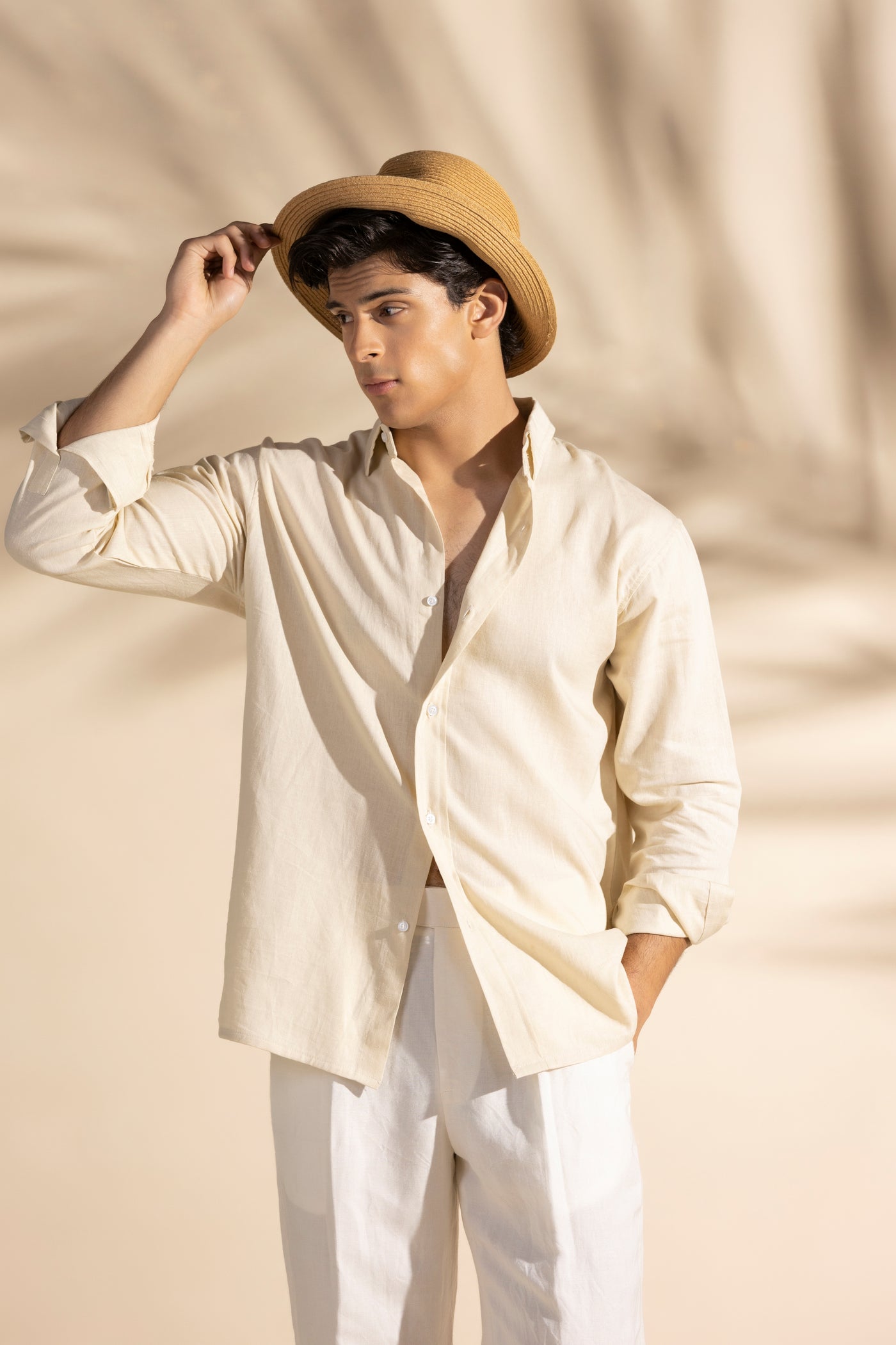 CREAM LINEN SHIRT