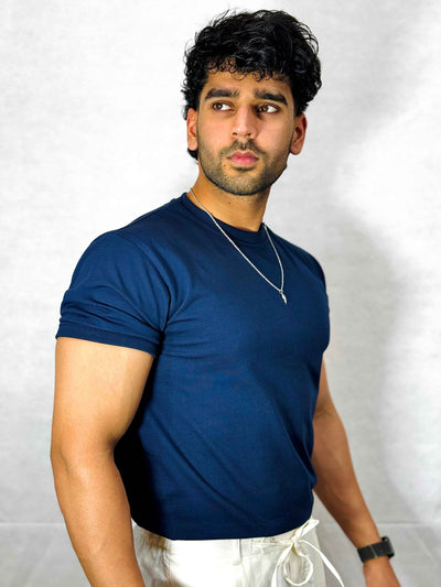 NAVY BLUE PREMIUM OLD MONEY T-SHIRT