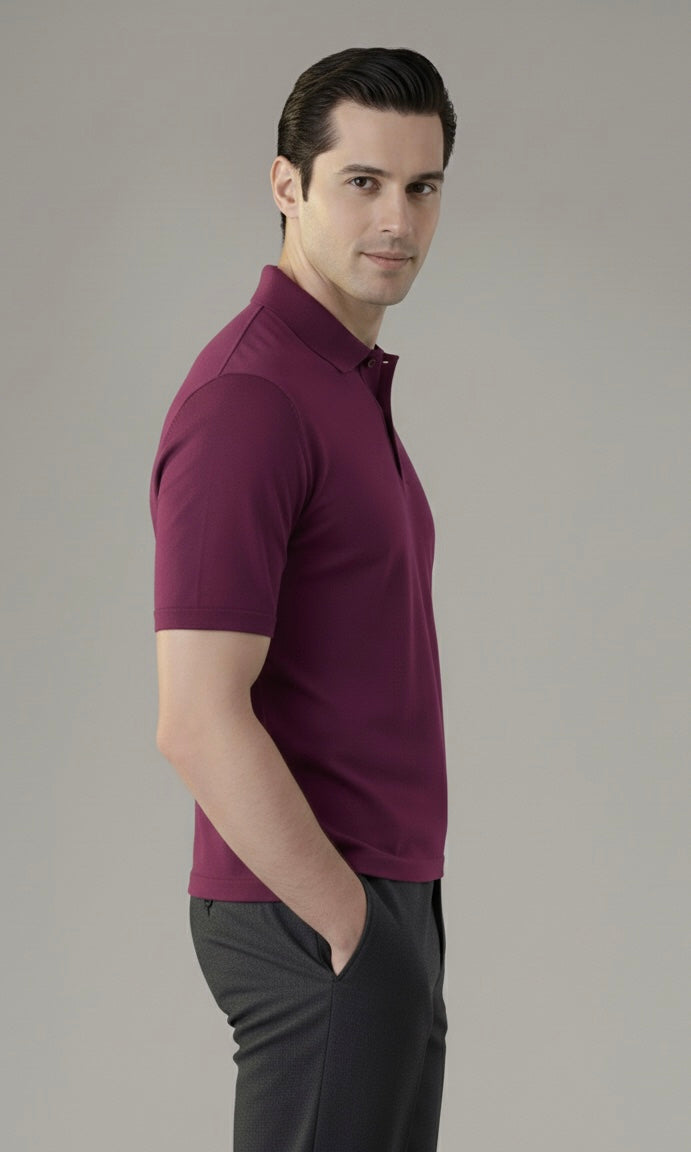 VIOLET LONG PLACKET POLO