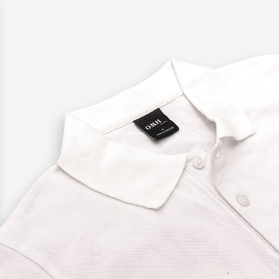 WHITE OLD MONEY POLO - OMH Clothing