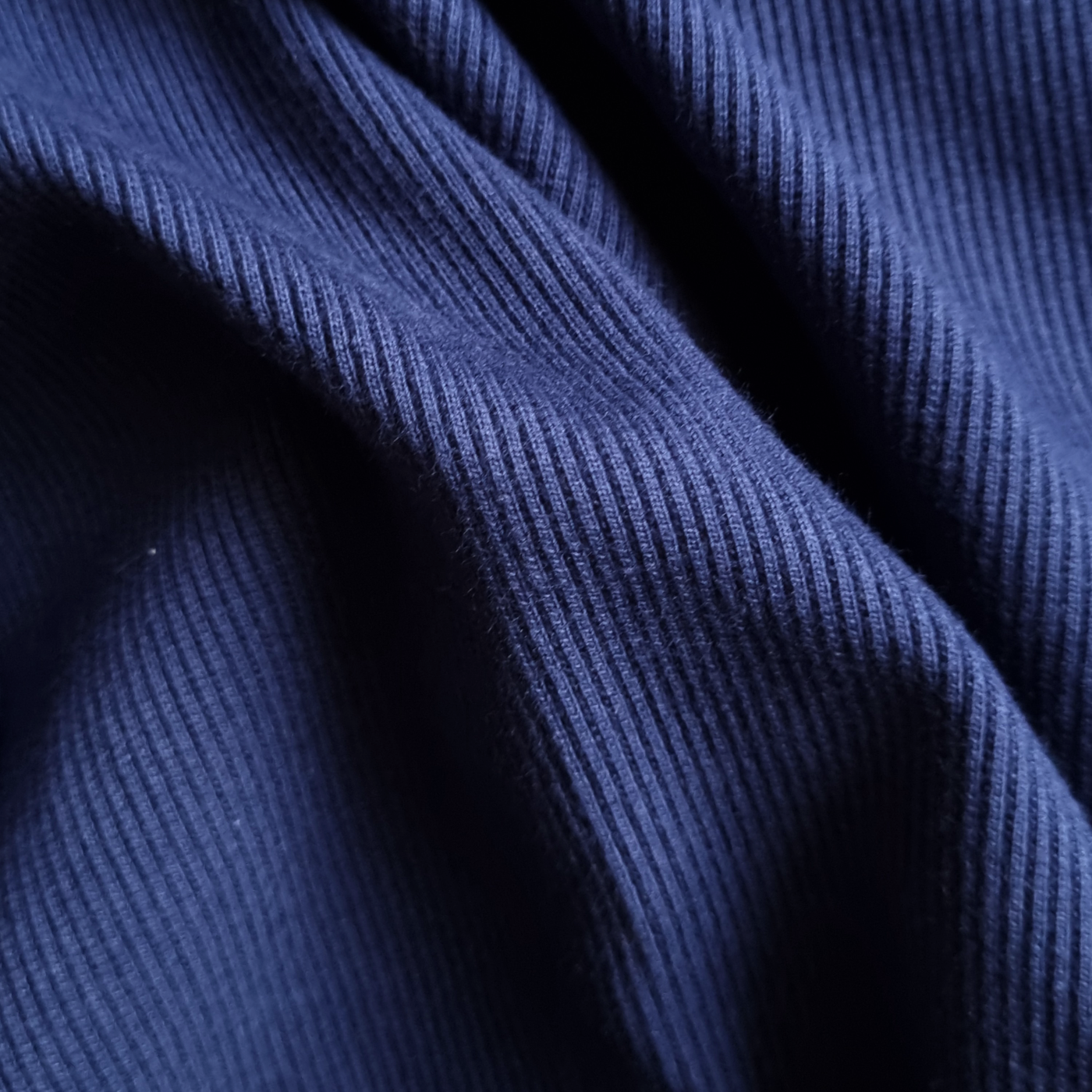 Navy Blue Rib knitted Quarter Zipper - OMH Clothing