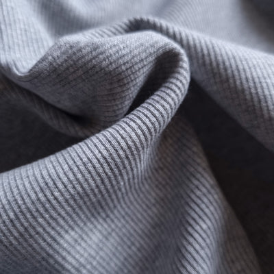 Grey Rib knitted Quarter Zipper - OMH Clothing
