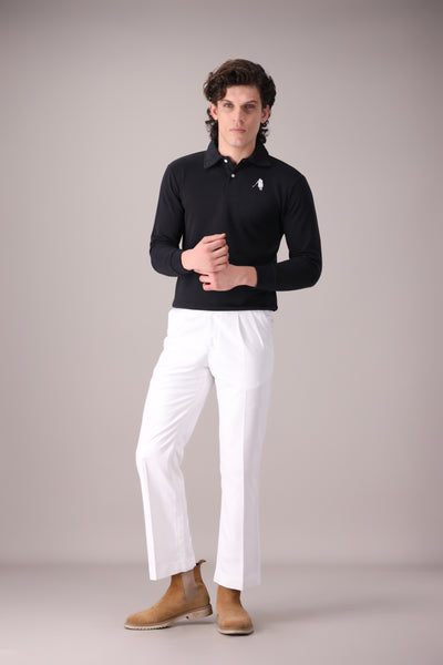 BLACK FULL SLEEVES POLO