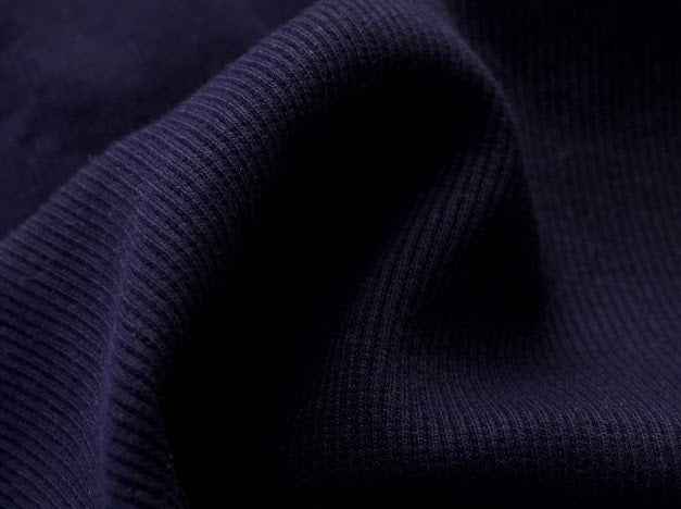 Navy Blue Rib knitted  Zip Polo Top