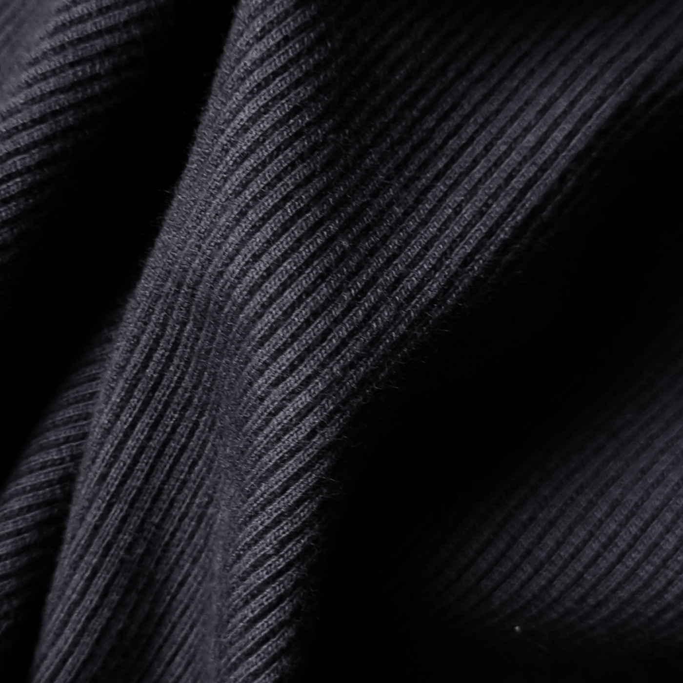 Black Rib Knitted Quarter Zipper - OMH Clothing