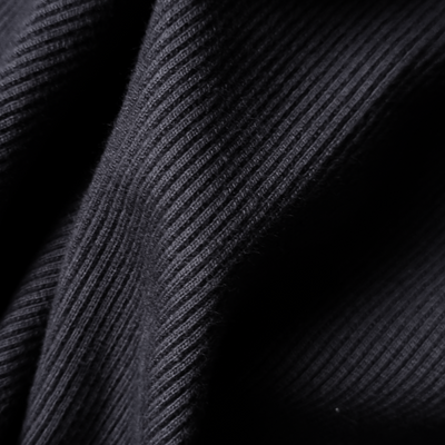 Black Rib Knitted Quarter Zipper - OMH Clothing