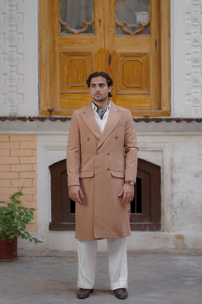 BEIGE TWEED TRENCH COAT