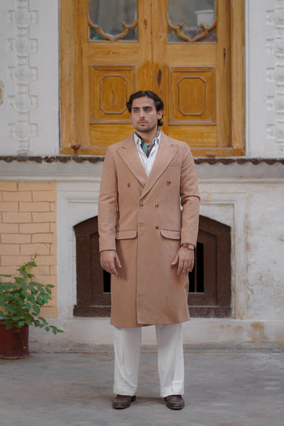 BEIGE TWEED TRENCH COAT