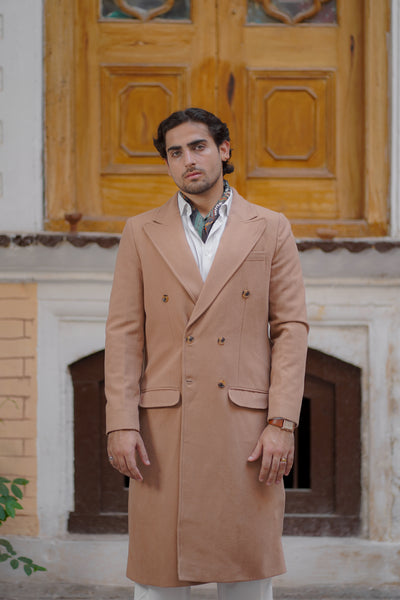 BEIGE TWEED TRENCH COAT