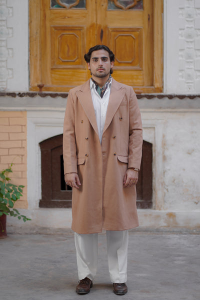 BEIGE TWEED TRENCH COAT
