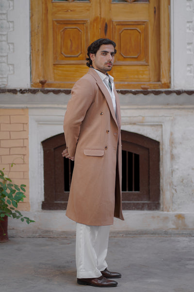 BEIGE TWEED TRENCH COAT