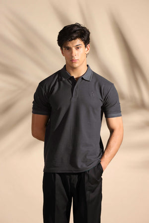 Charcoal Classic POLO shirt - OMH Clothing
