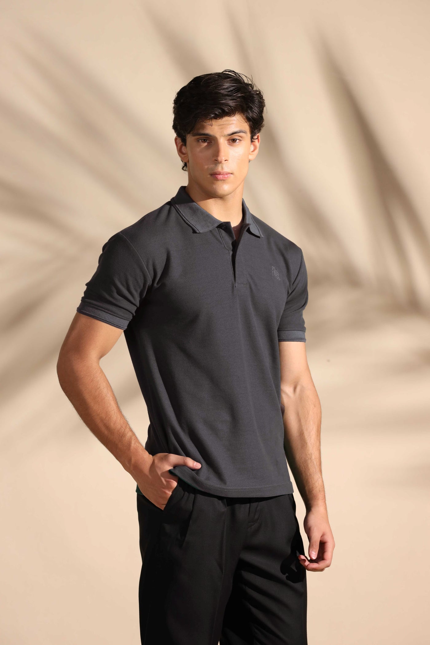 Charcoal Classic POLO shirt - OMH Clothing