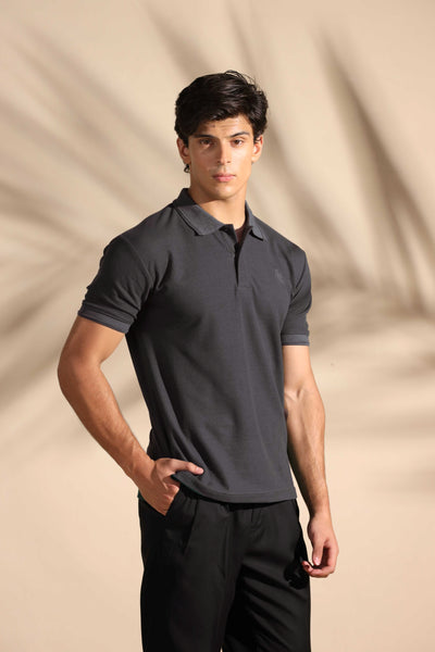 Charcoal Classic POLO shirt - OMH Clothing