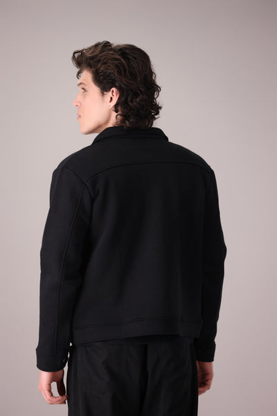 Black Fleece Trucker Jacket - OMH Clothing