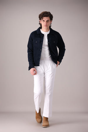 Navy Blue Corduroy Jacket - OMH Clothing