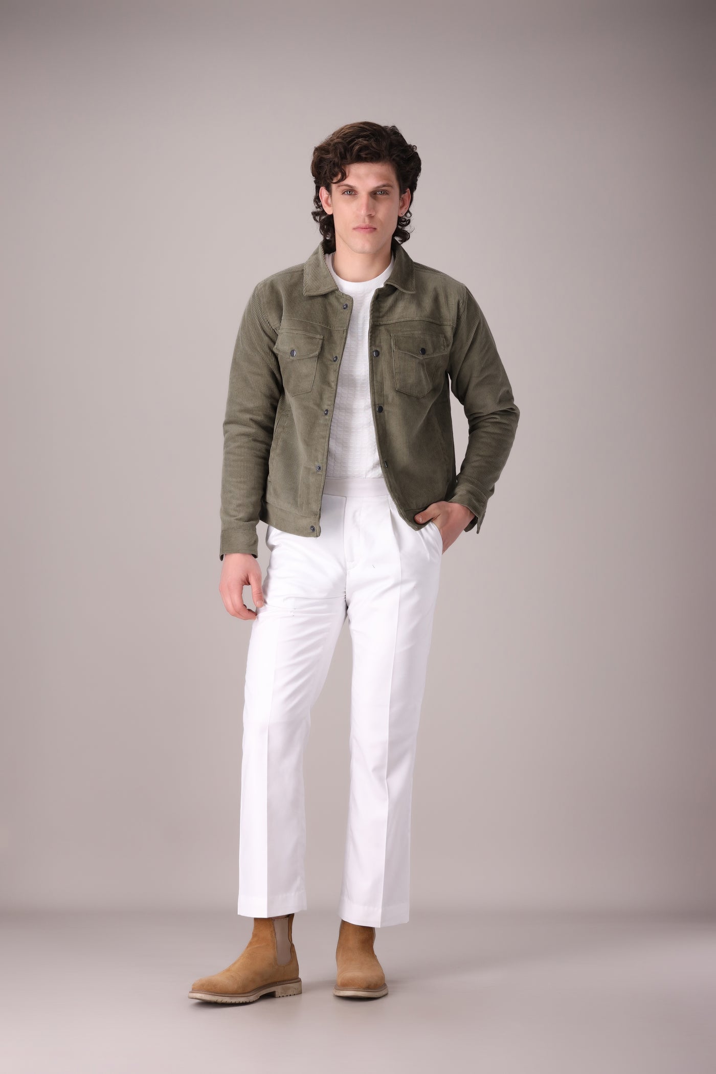 Green Corduroy Jacket - OMH Clothing