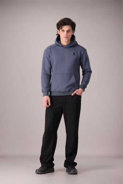 GREY FLEECE BASIC HOODIE - OMH Clothing