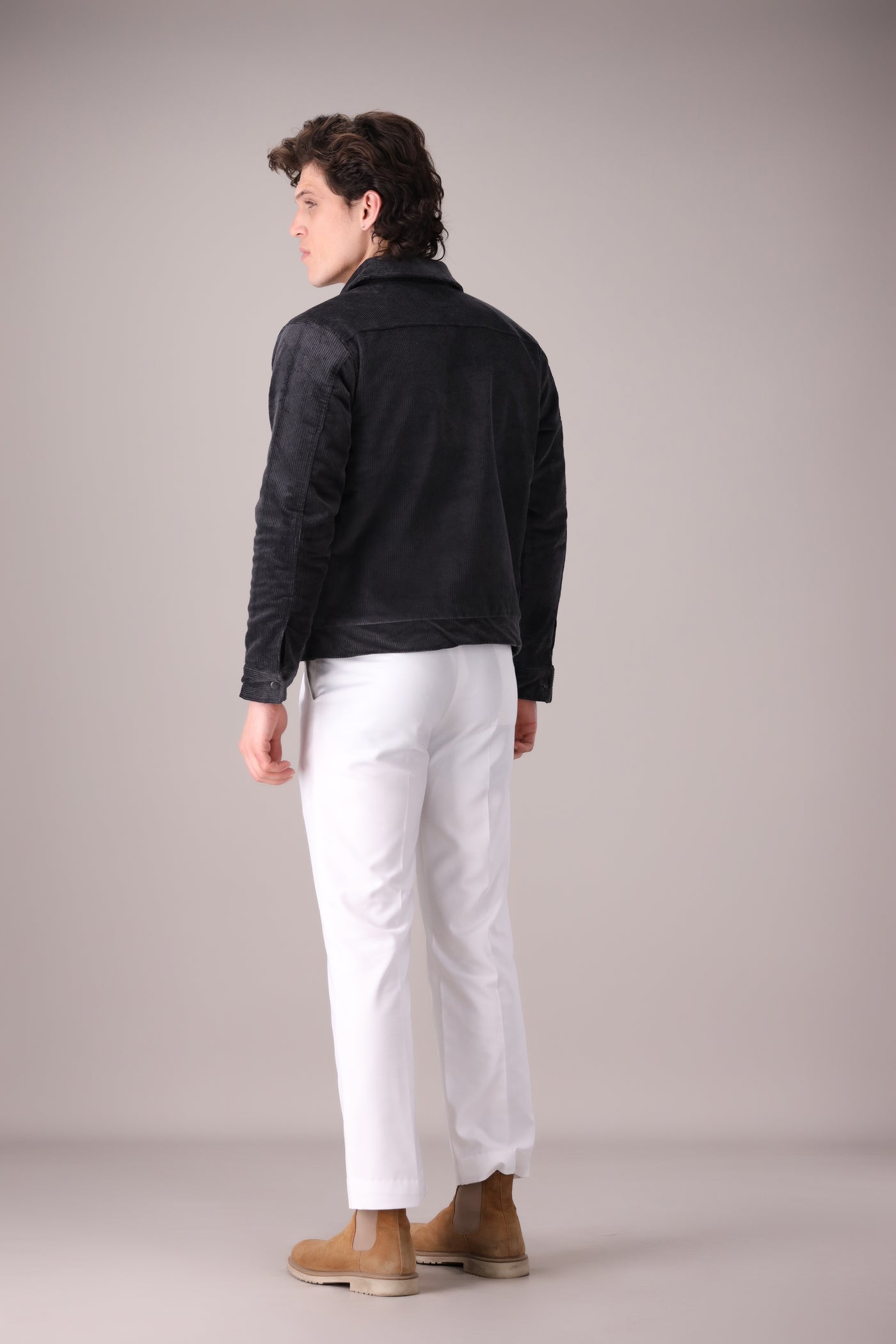 Dark Grey Corduroy Jacket - OMH Clothing
