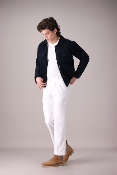 Navy Blue Corduroy Jacket - OMH Clothing