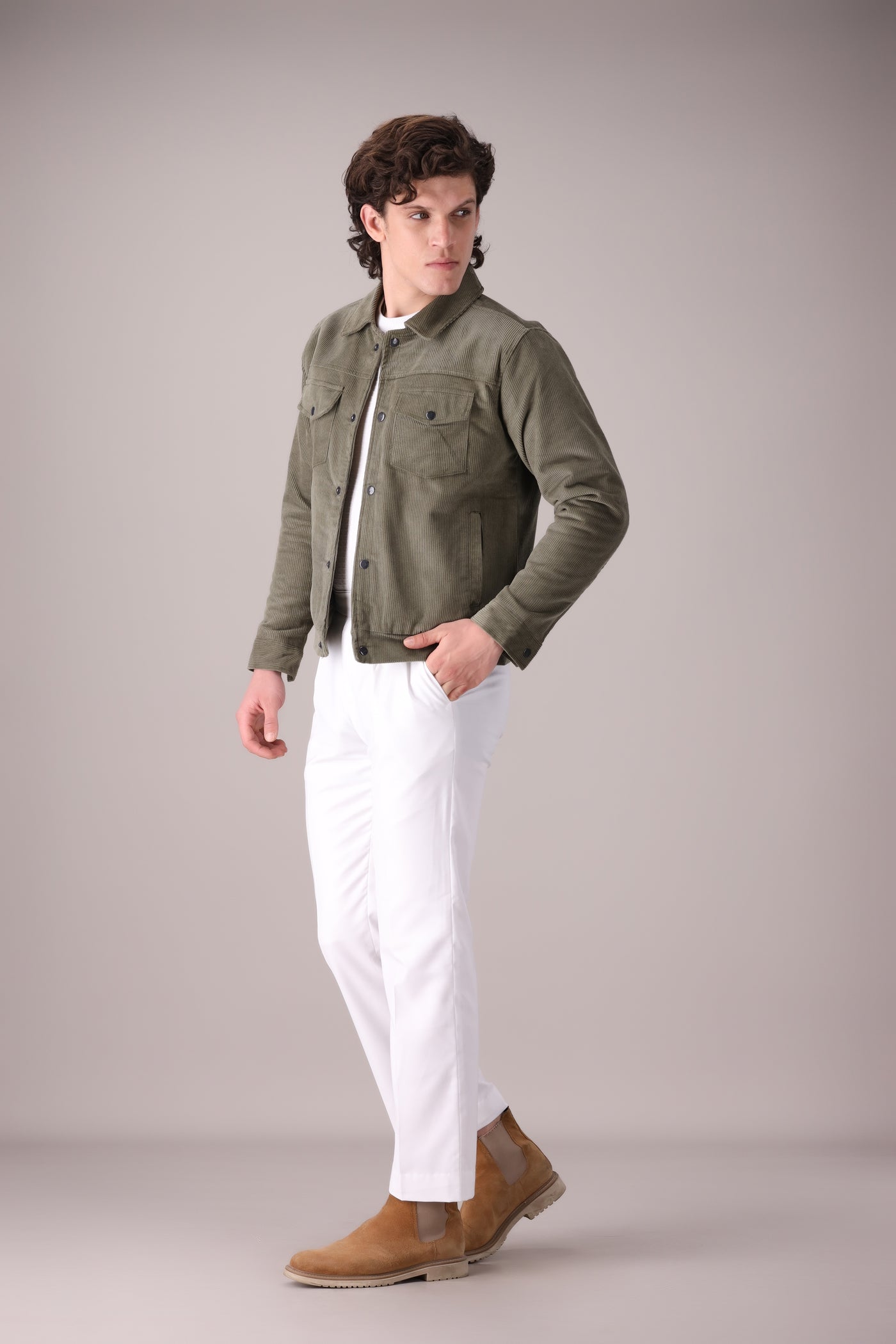 Green Corduroy Jacket - OMH Clothing