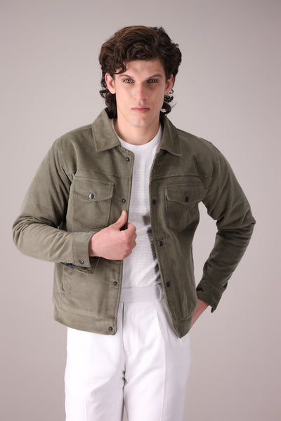 Green Corduroy Jacket - OMH Clothing