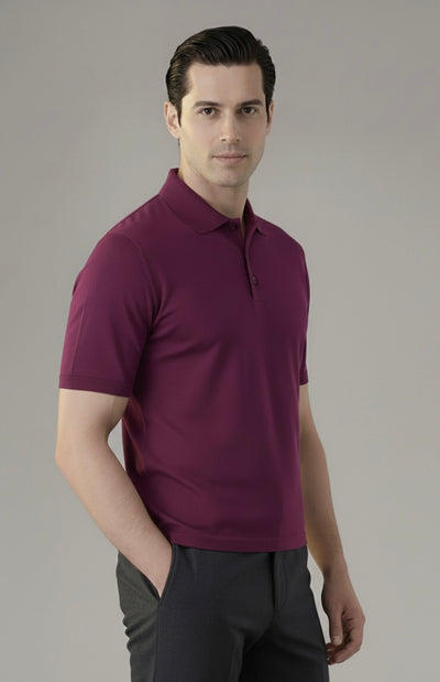 VIOLET LONG PLACKET POLO
