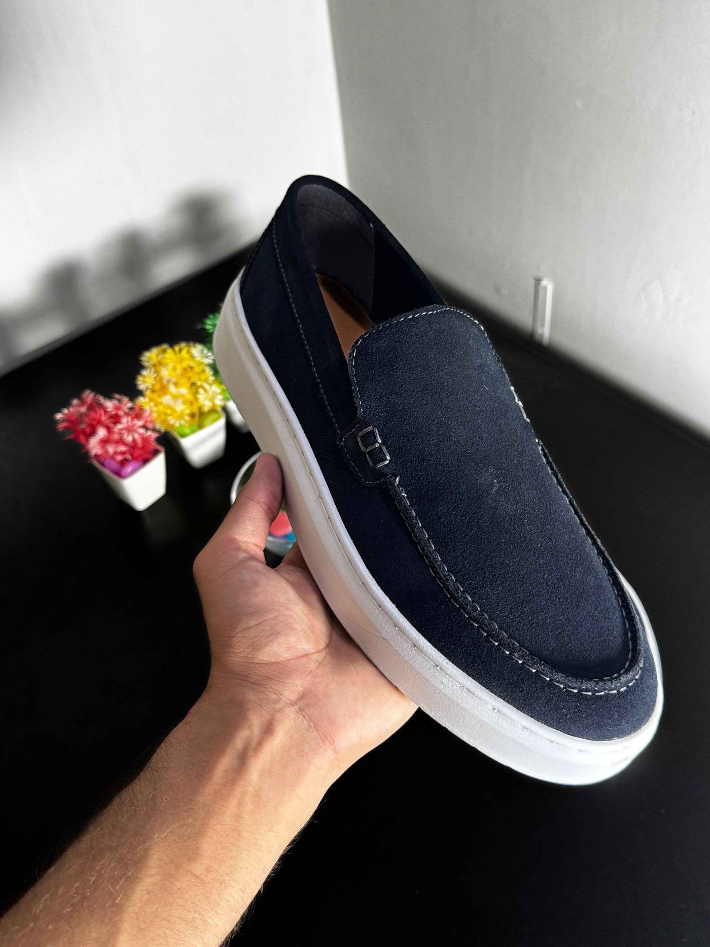 DARK GREY SUEDE LEATHER LOAFER