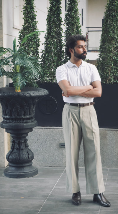 Double Pleated Relax fit Trouser