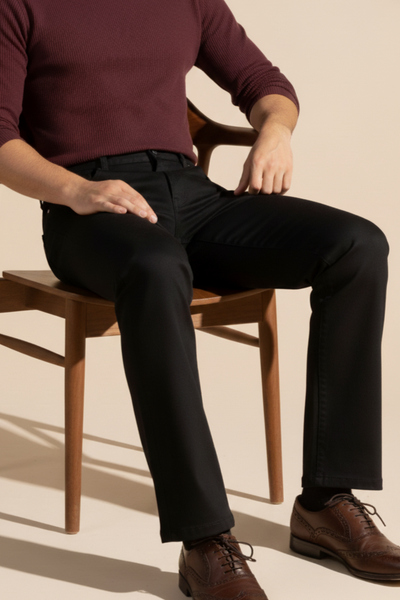 BLACK FLARE STYLE CHINOS