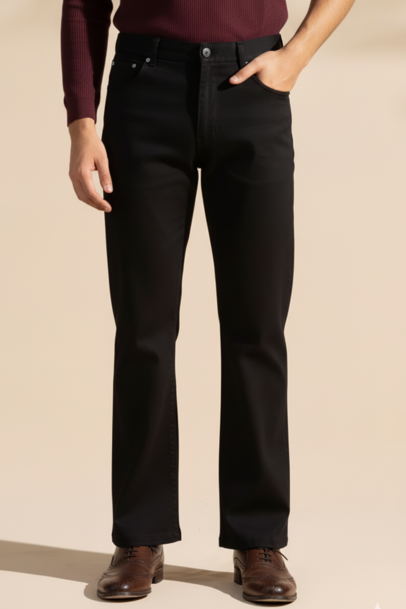 BLACK FLARE STYLE CHINOS