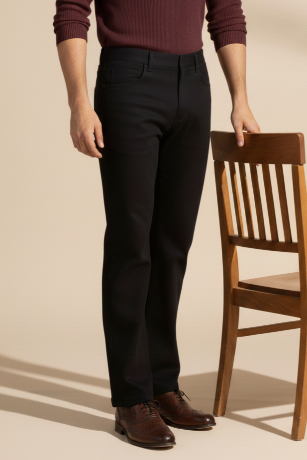 BLACK FLARE STYLE CHINOS