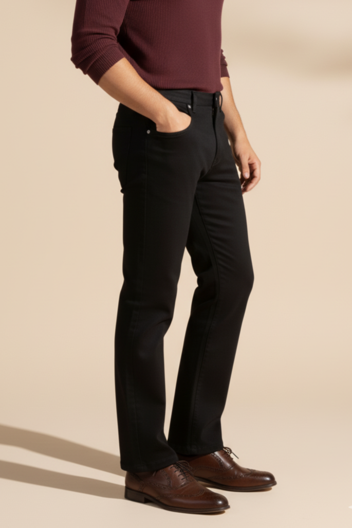BLACK FLARE STYLE CHINOS