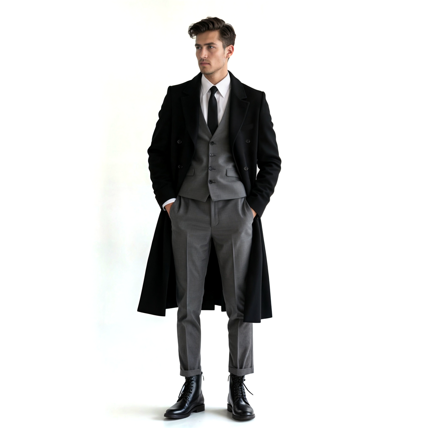 Black Trench Coat - OMH Clothing