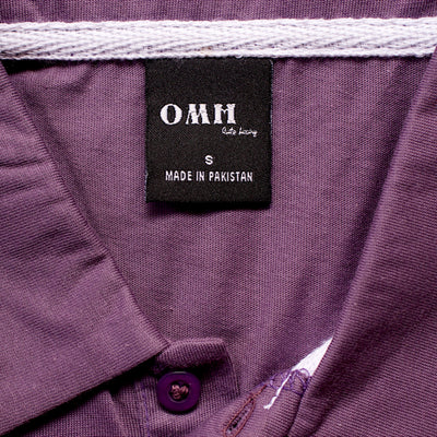 VIOLET LONG PLACKET POLO - OMH Clothing