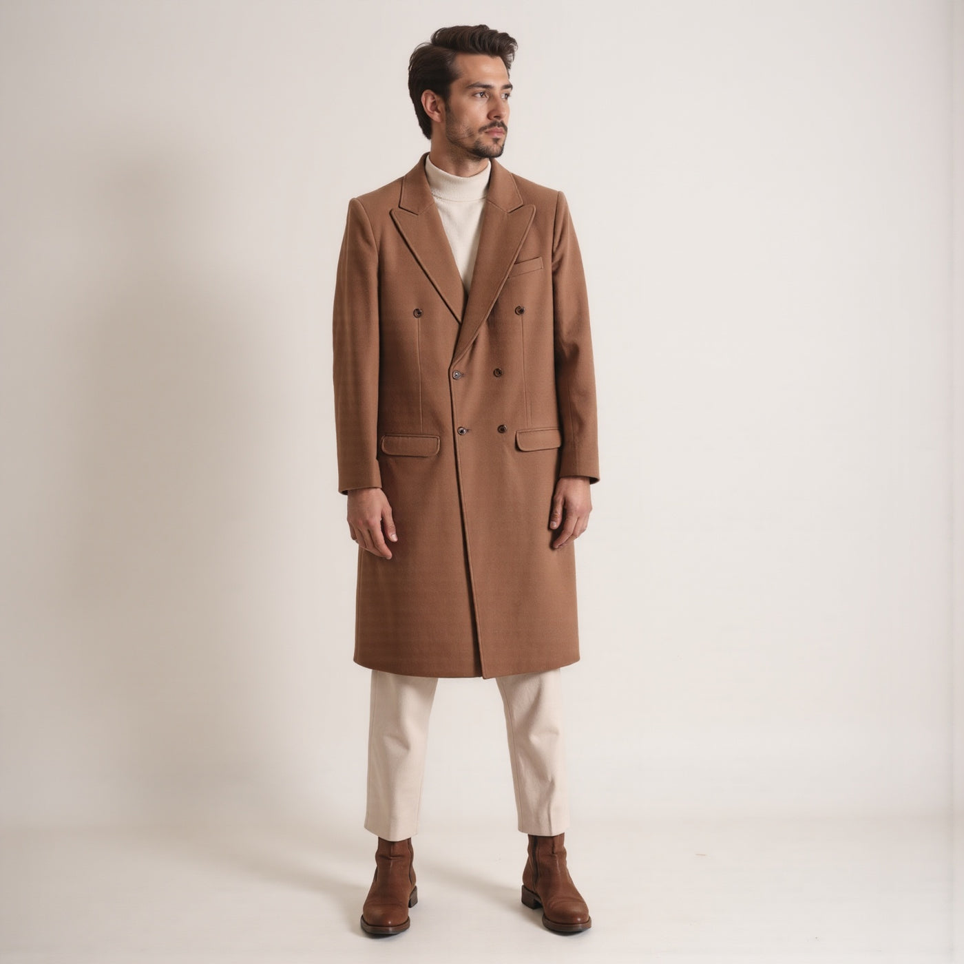 Camel Brown Trench Coat - OMH Clothing