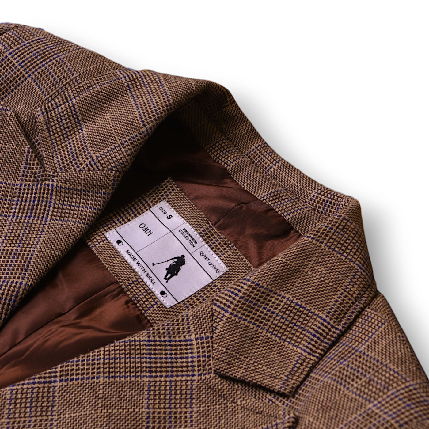 Check Brown Trench Coat - OMH Clothing