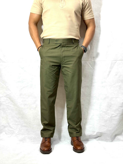 OLIVE GREEN OLD MONEY CHINO