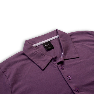 VIOLET LONG PLACKET POLO - OMH Clothing